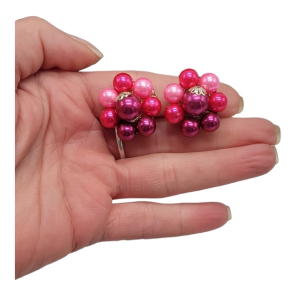 1950's Pink Faux Pearl Demiparure Set - Picture 7 of 7